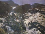 John Singer Sargent Glacier Streams-The Simplon (mk18) Spain oil painting artist
